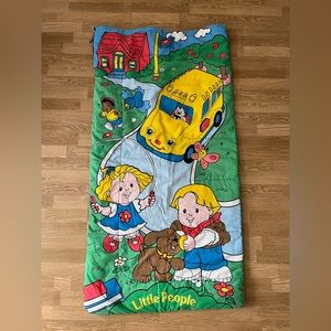 Little People kids sleeping bag Fisher-Price retro vintage preschool